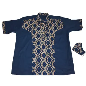 African Shirt for Confident Blue - MS5