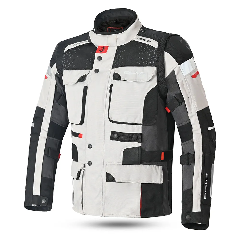 ICE GRAY BLACK Mens Winter Jacket: BELA Crossroad Extreme Water-Resistant