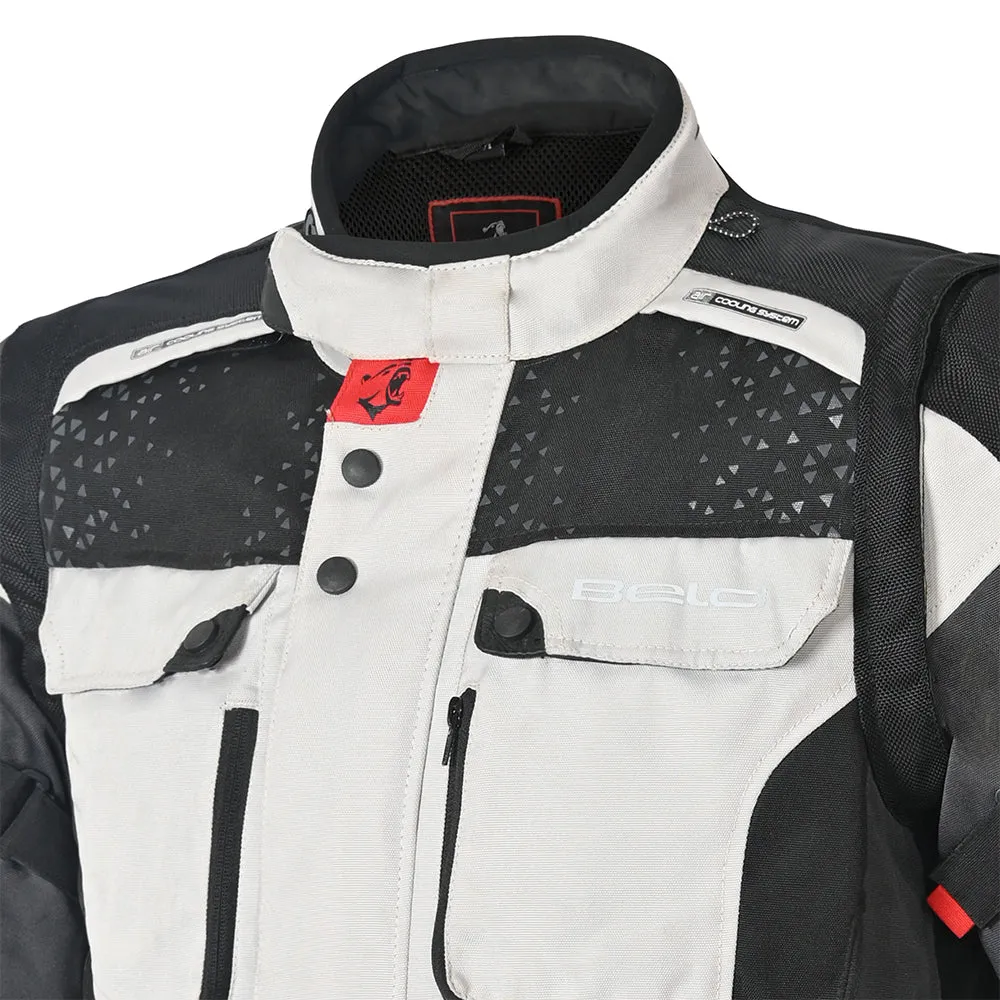 ICE GRAY BLACK Mens Winter Jacket: BELA Crossroad Extreme Water-Resistant