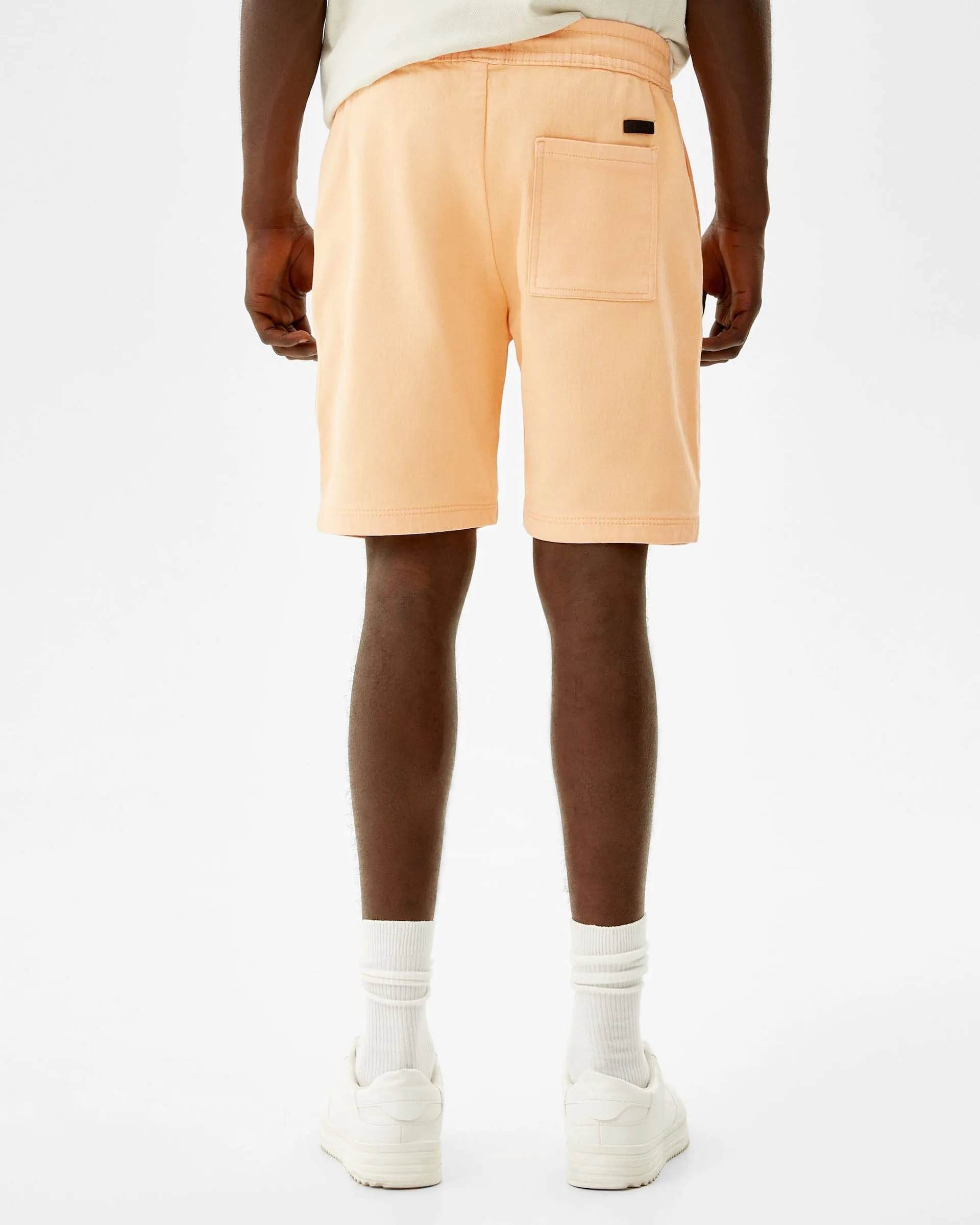 Bershka Soft jogging Bermuda shorts Orange