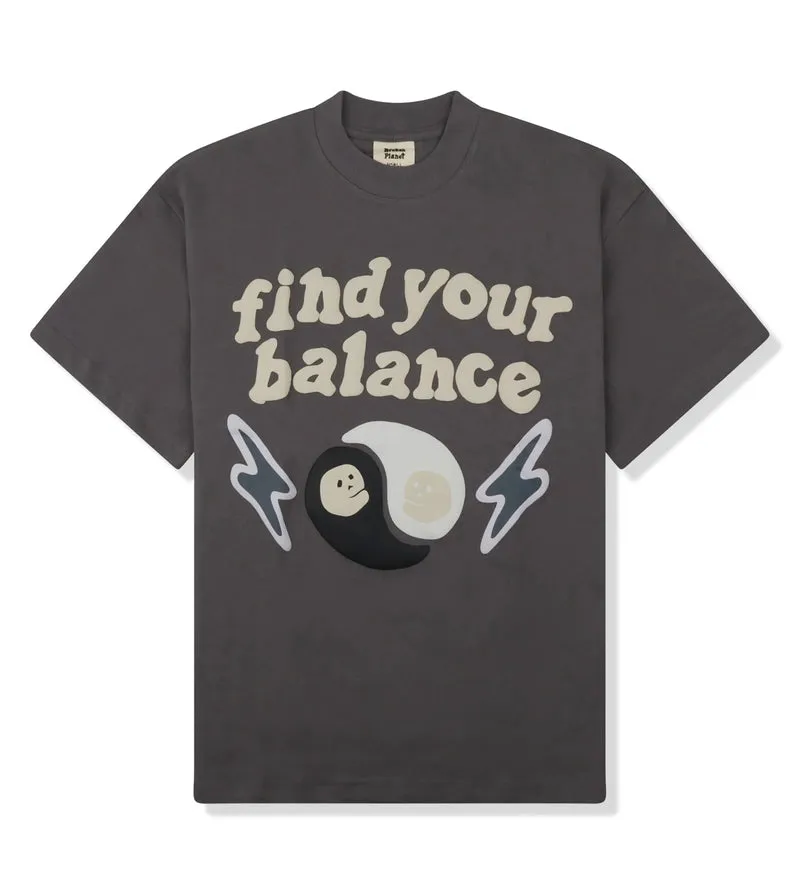 BROKEN PLANET 'FIND YOUR BALANCE' ASH GREY T-SHIRT