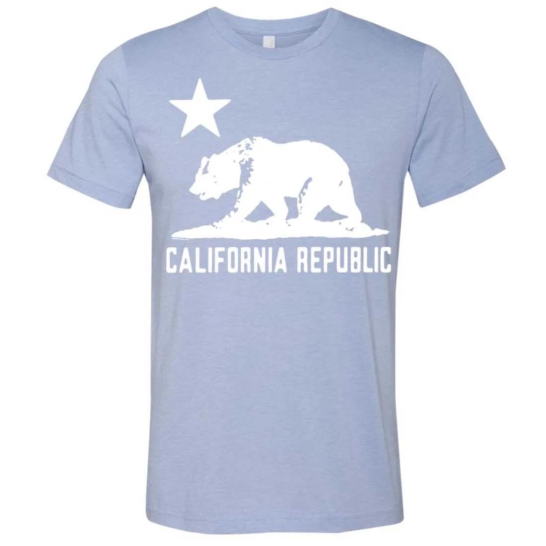 California Flag Oversize White Silhouette Asst Colors Mens Fitted T-Shirt/tee