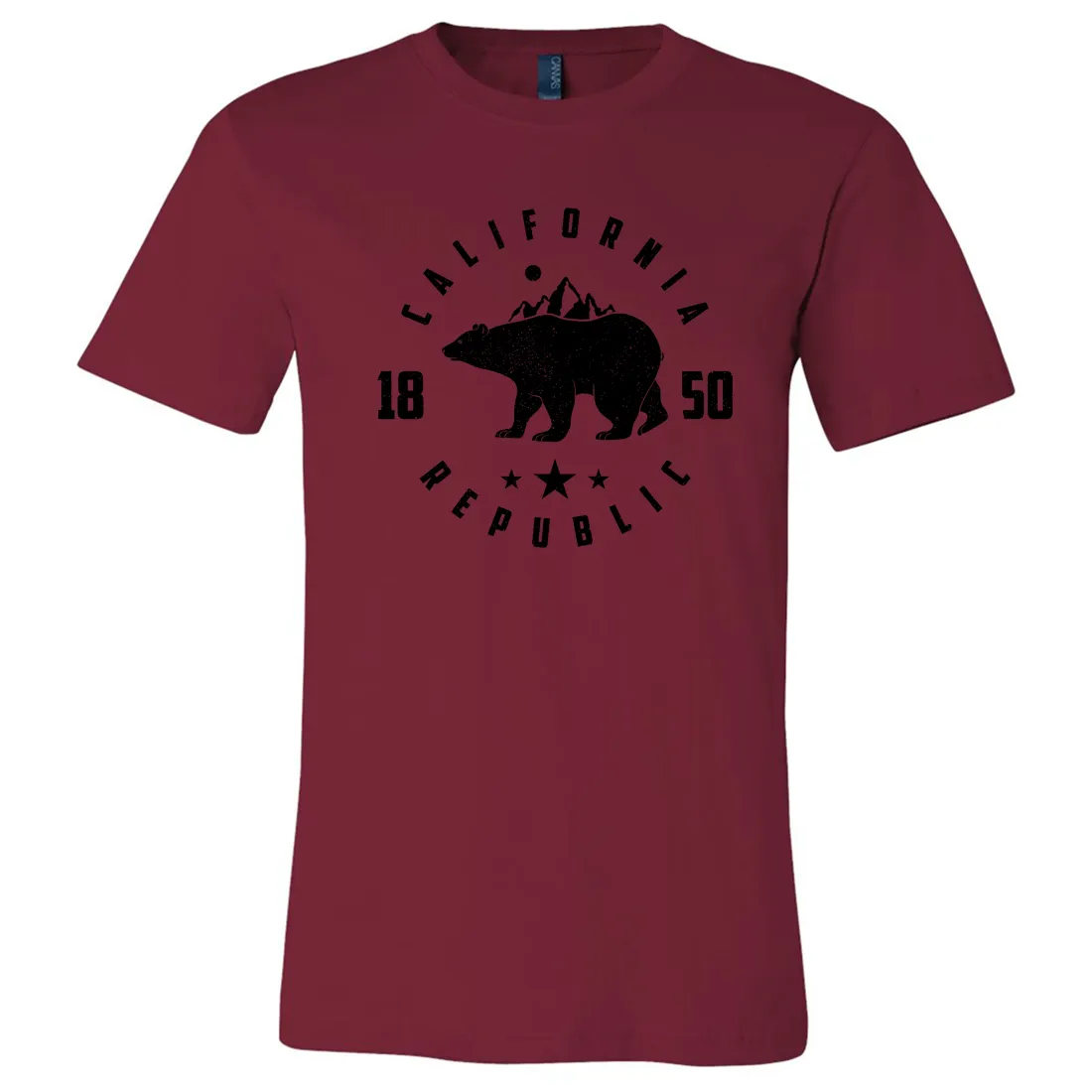 California Republic Mountains Asst Colors Mens Lightweight Fitted T-Shirt/tee