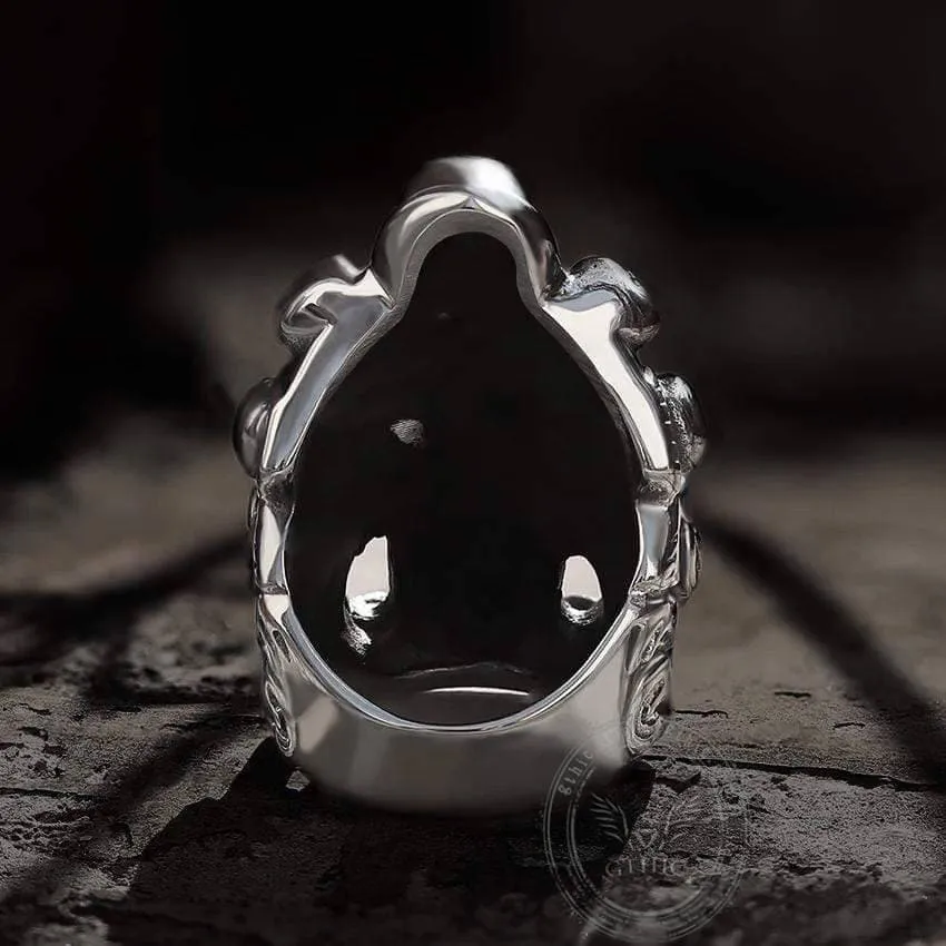 Death Skull Crown Stainless Steel Ring