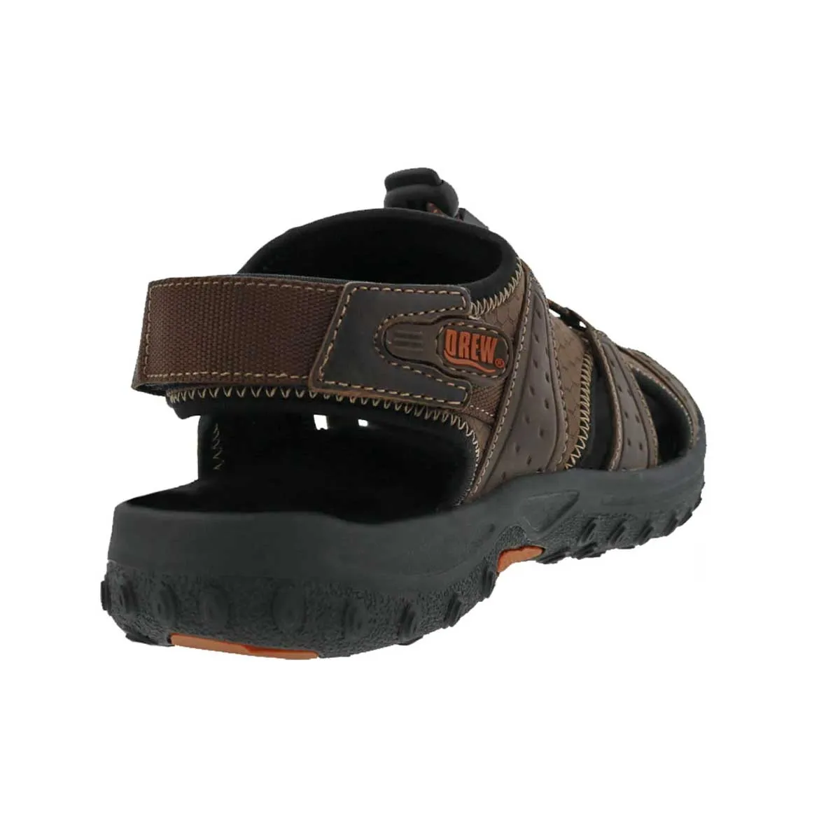 Drew Men's Waves Sandals Brown Leather Combo