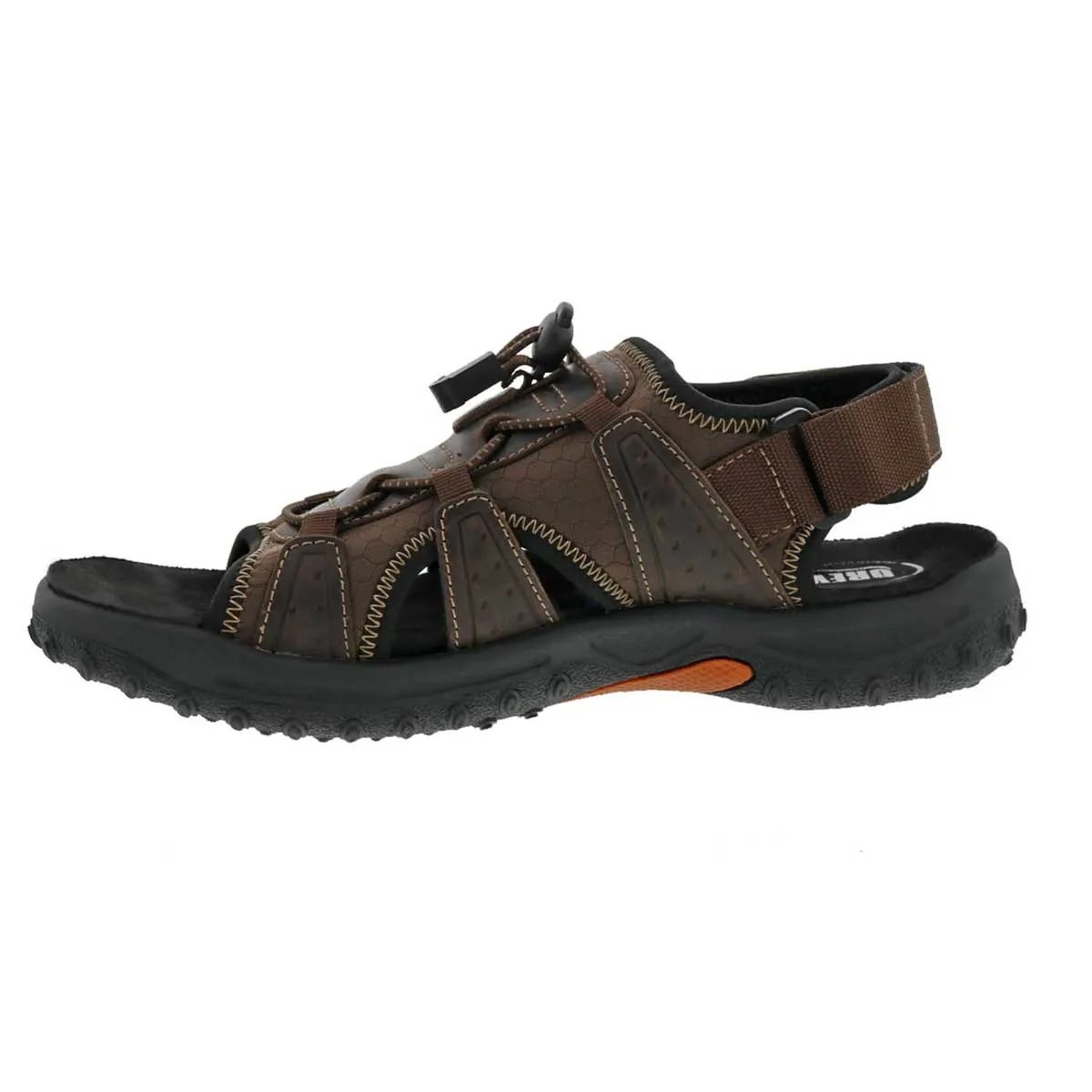 Drew Men's Waves Sandals Brown Leather Combo