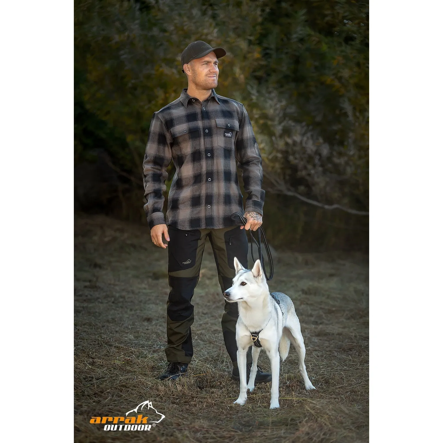 Flannel Insulated Long Sleeve Men (Brown)