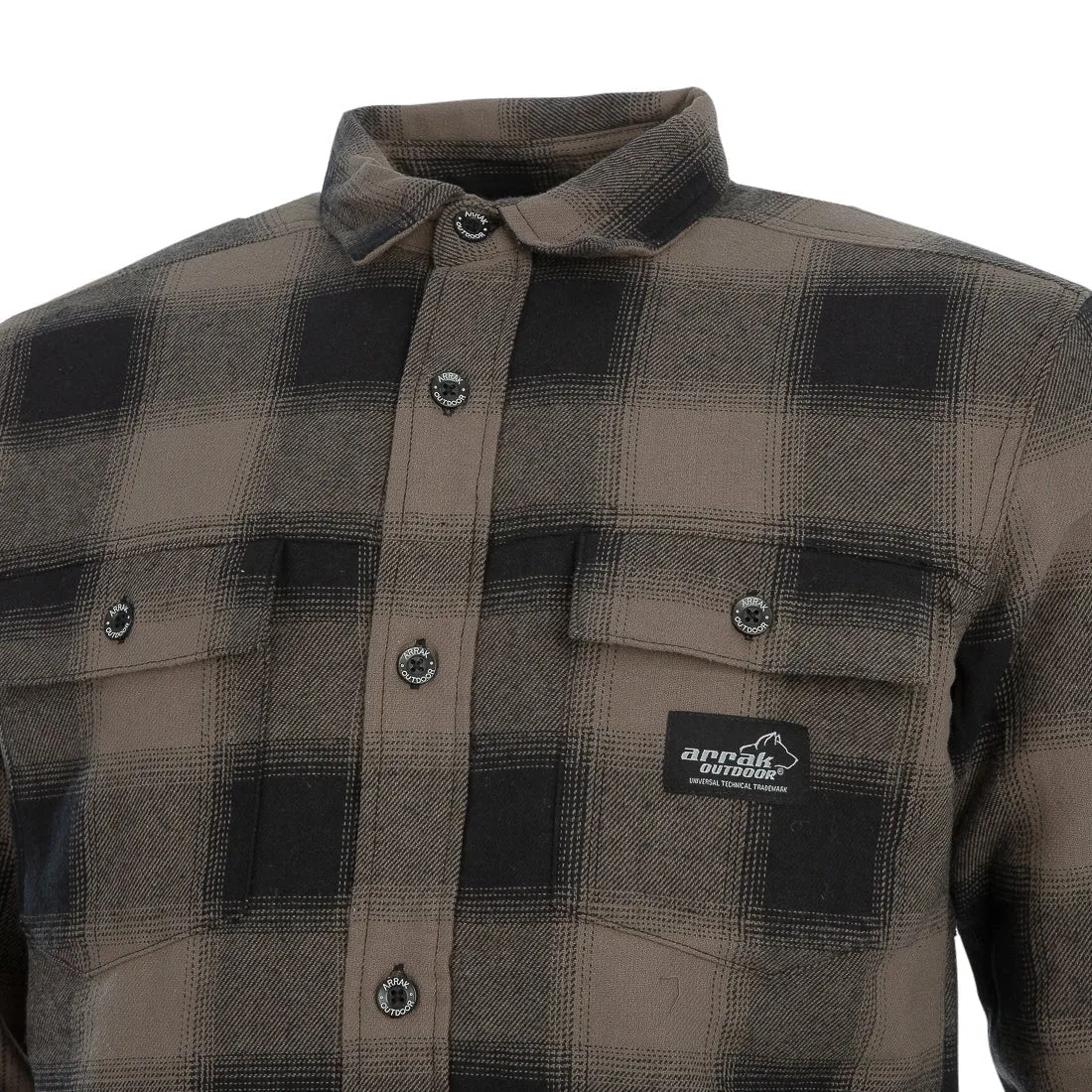 Flannel Insulated Long Sleeve Men (Brown)