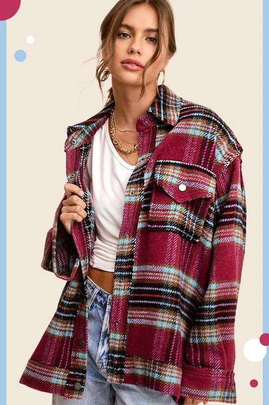 La Meil Plaid Hailee Shacket