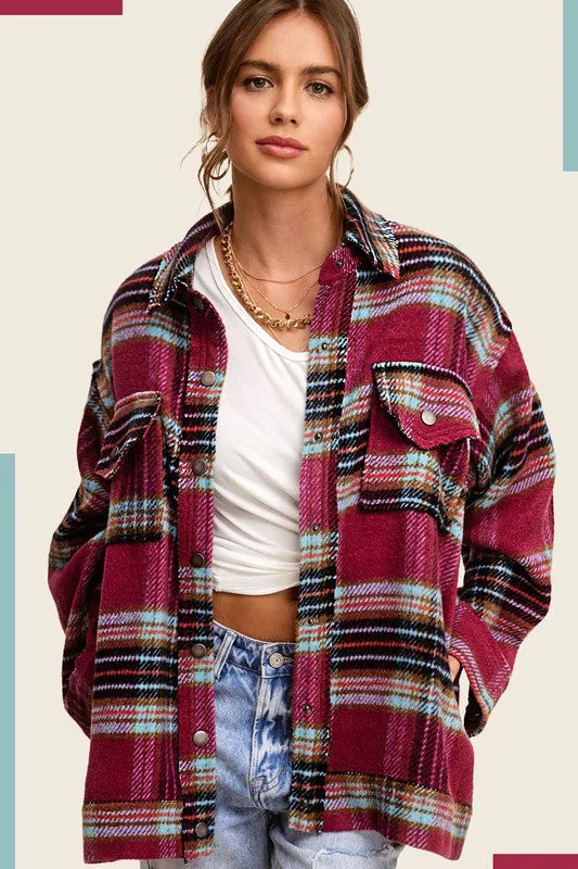 La Meil Plaid Hailee Shacket