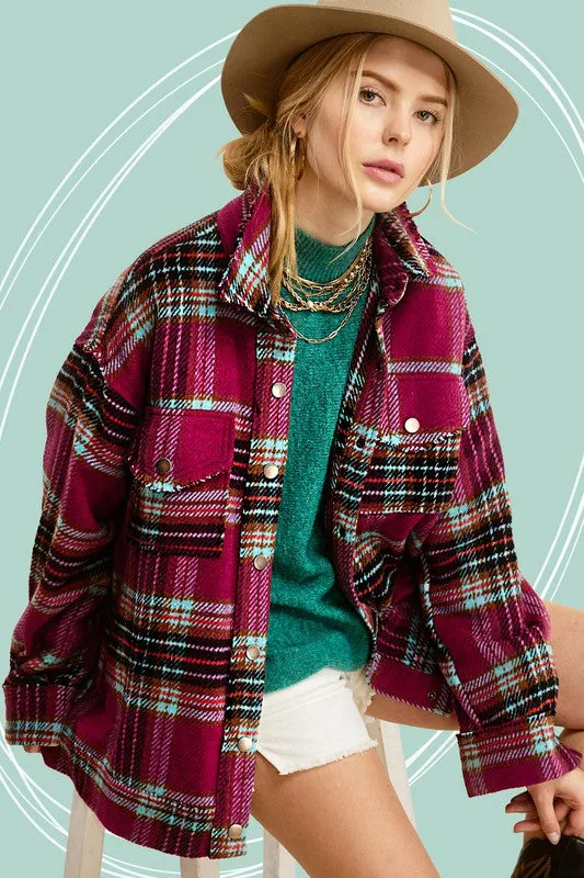 La Meil Plaid Hailee Shacket