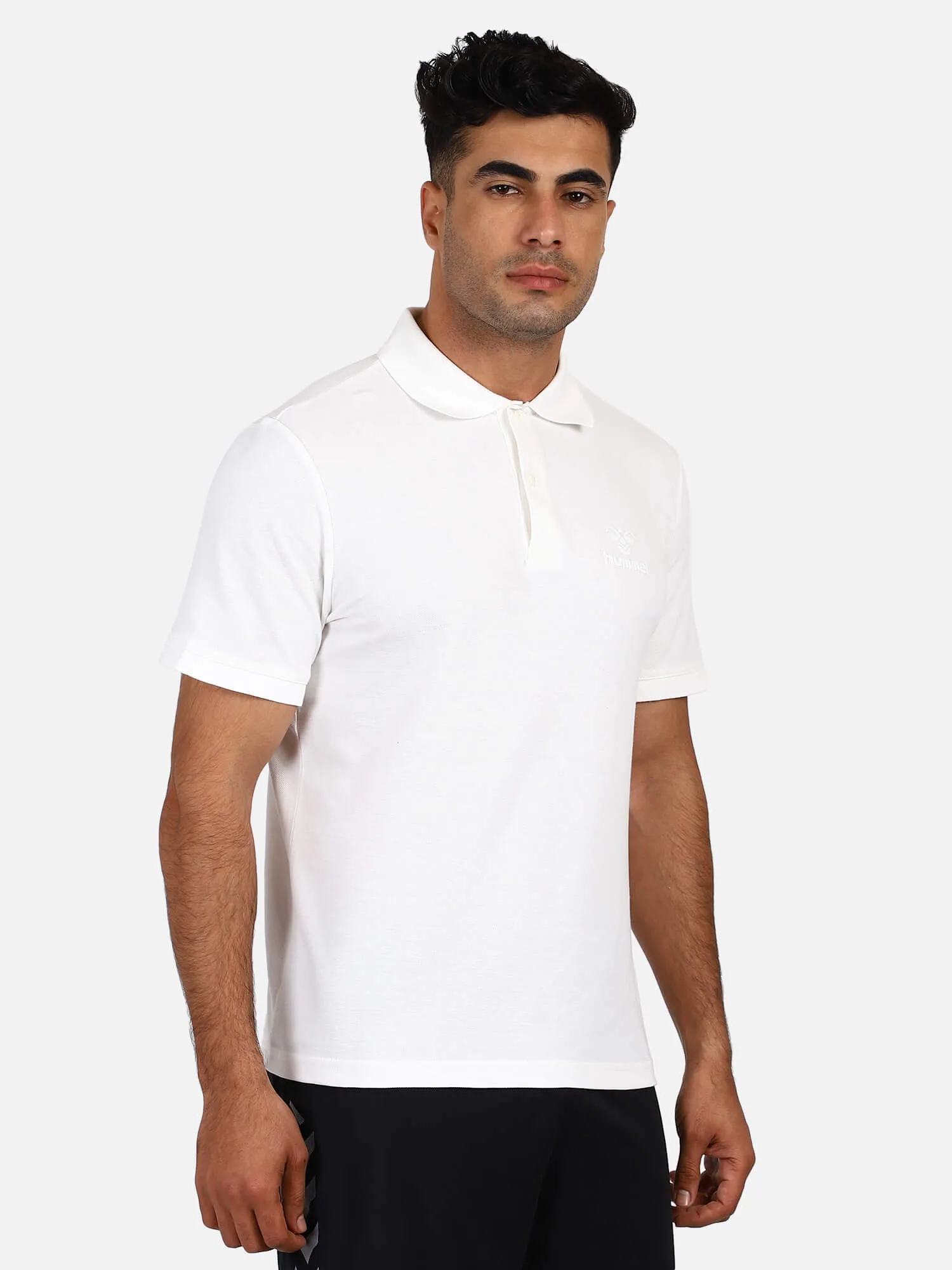 Lenard Men Cotton White Polo T-Shirt