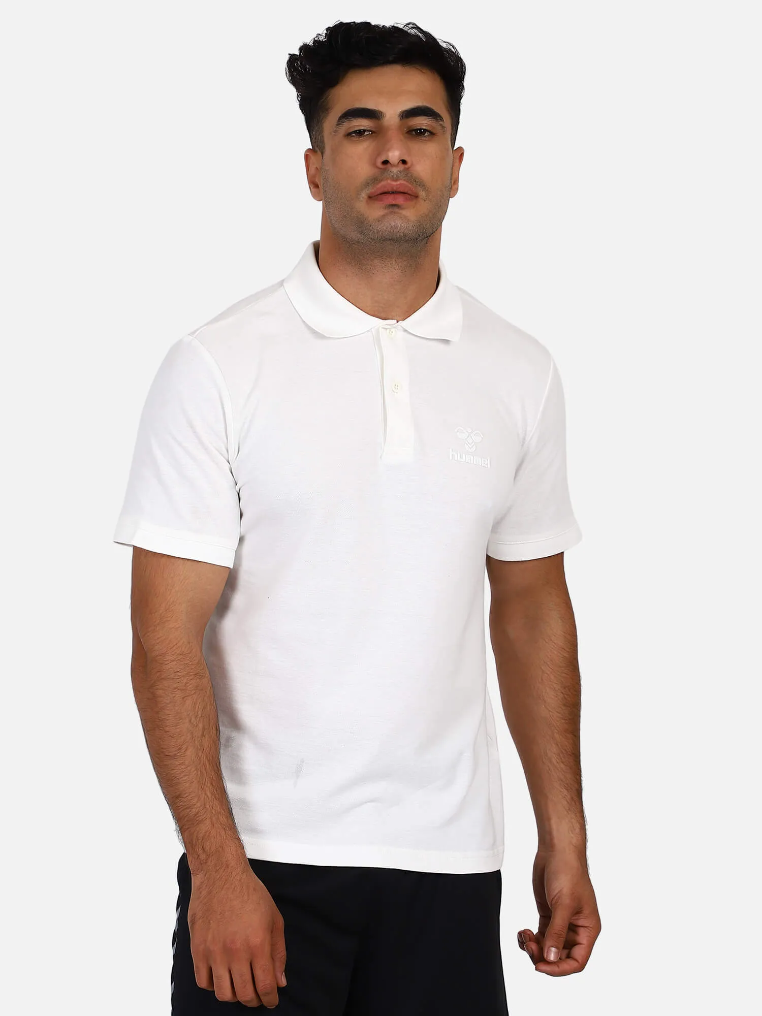 Lenard Men Cotton White Polo T-Shirt