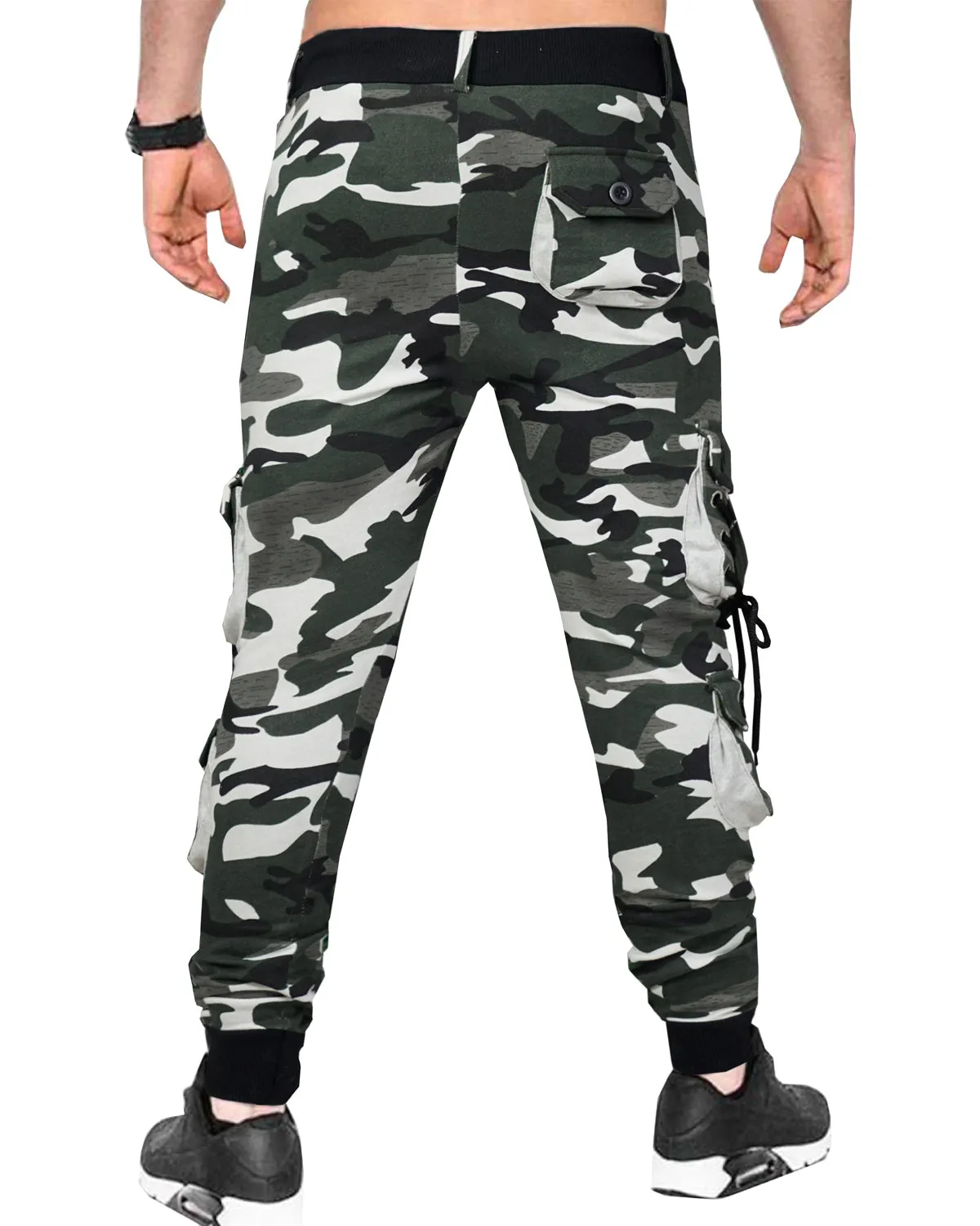 Men Army Grey-White Camouflage Cargo Pant