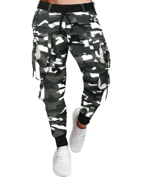 Men Army Grey-White Camouflage Cargo Pant