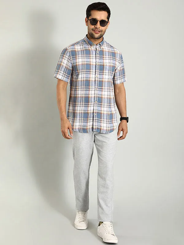 Men Brooklyn Fit Linen Blend Trouser