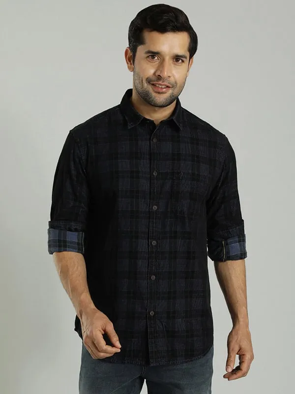 Men Checked Full Sleeve Cotton Shirt