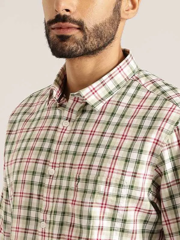 Men Checked Full Sleeve Cotton Shirt