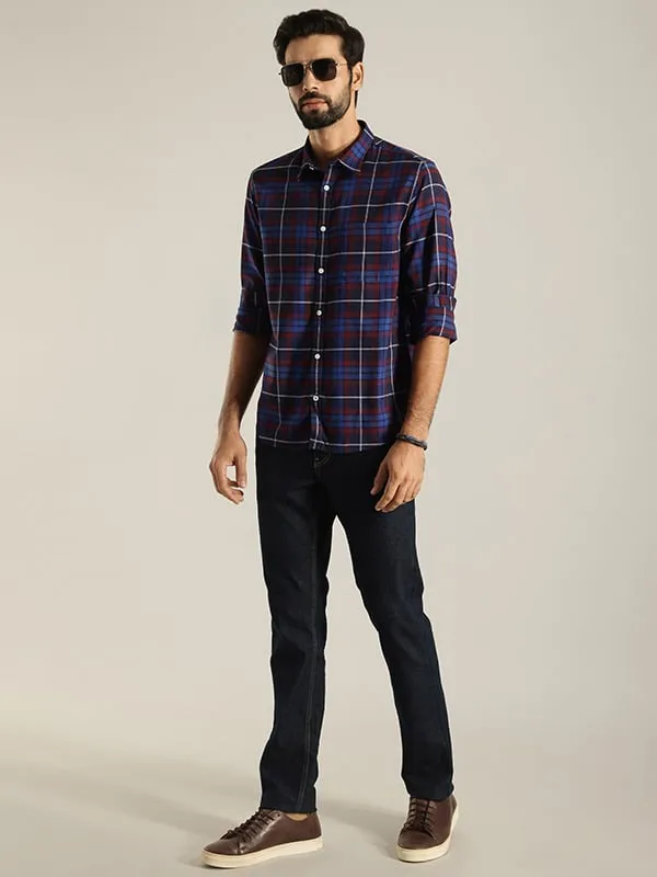 Men Checked Full Sleeve Cotton Shirt