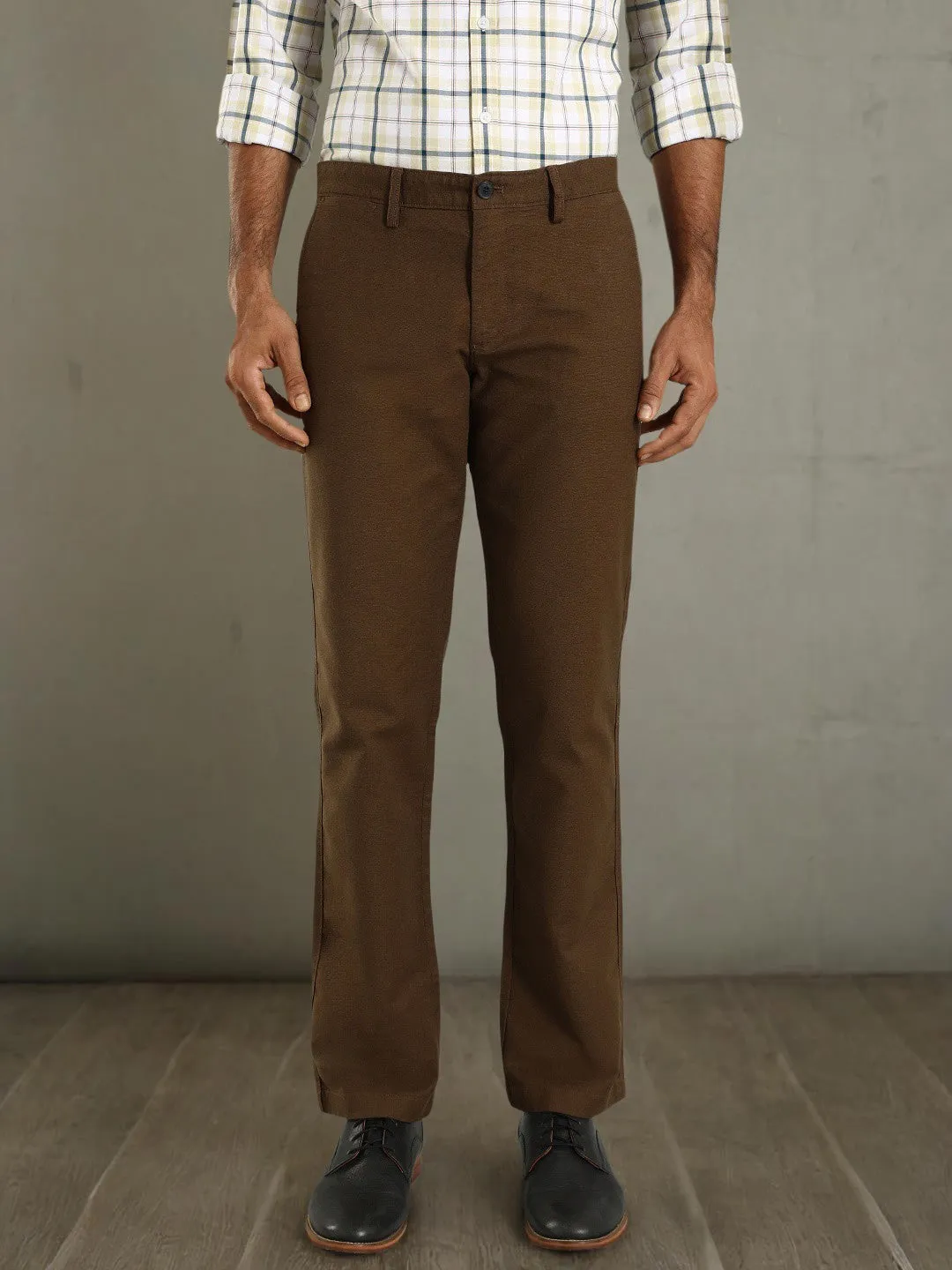 Men Kansas Fit Cotton Stretch Trouser