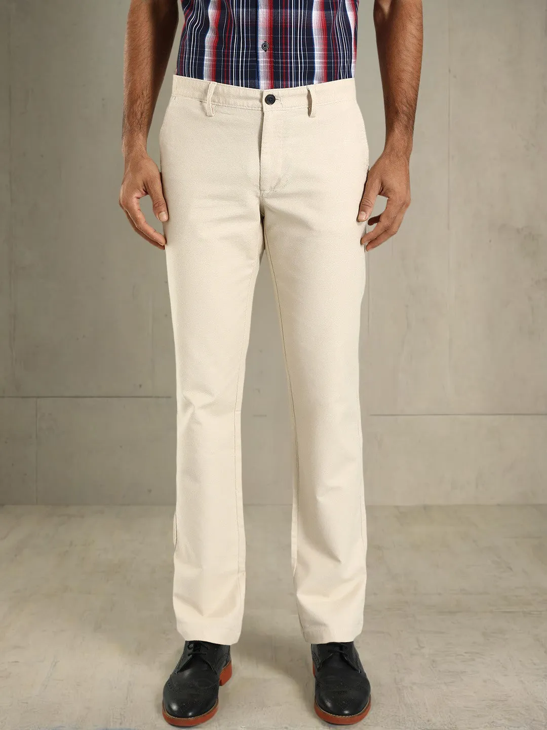 Men Kansas Fit Cotton Stretch Trouser