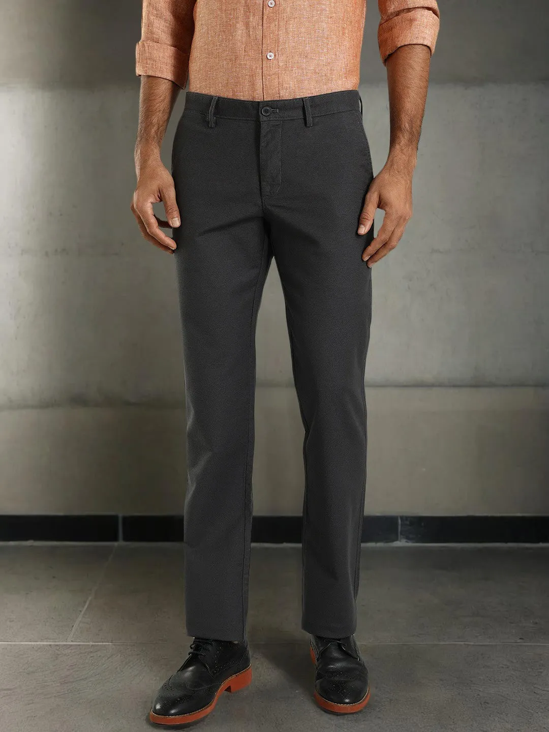 Men Kansas Fit Cotton Stretch Trouser