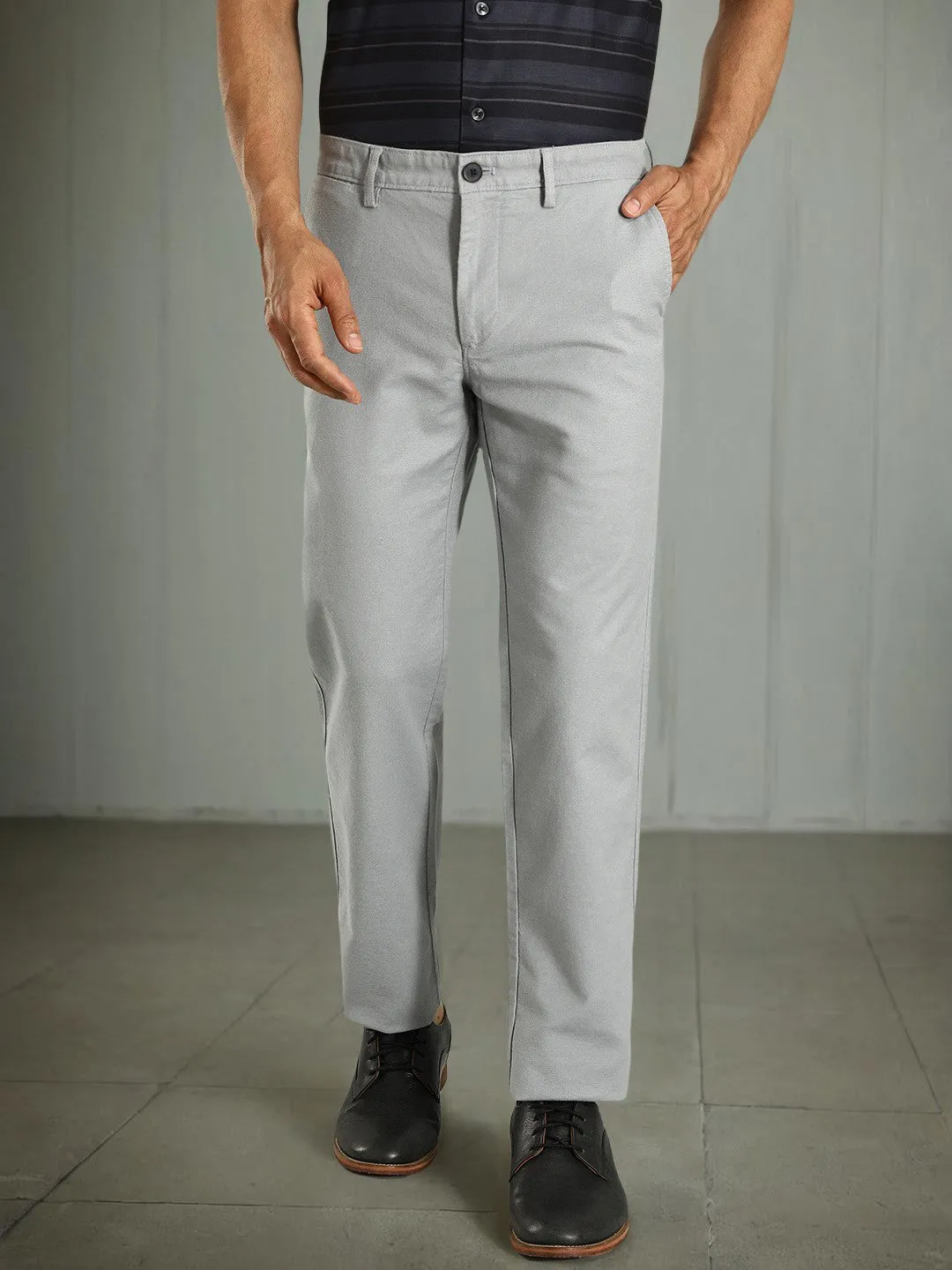 Men Kansas Fit Cotton Stretch Trouser