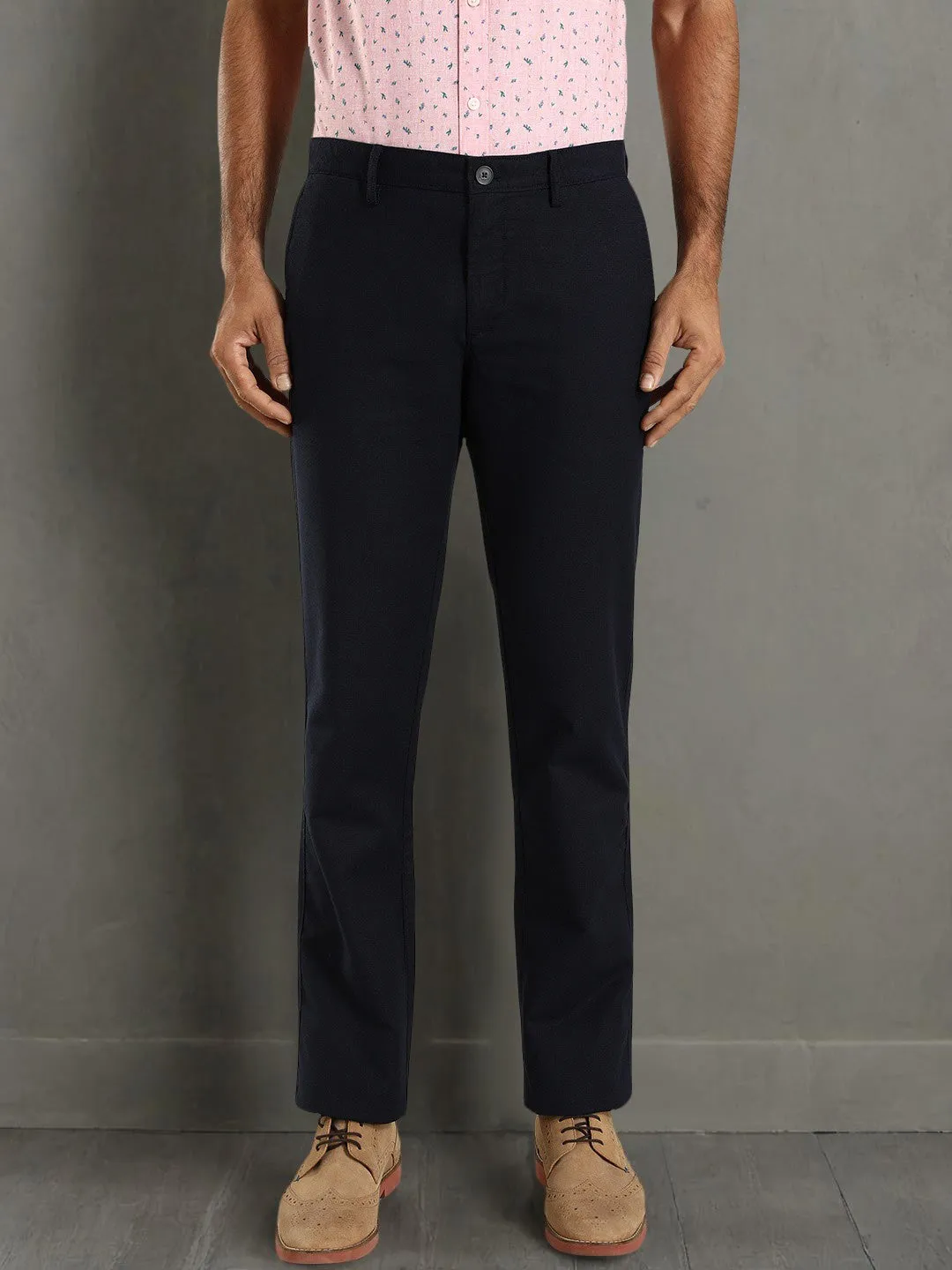 Men Kansas Fit Cotton Stretch Trouser