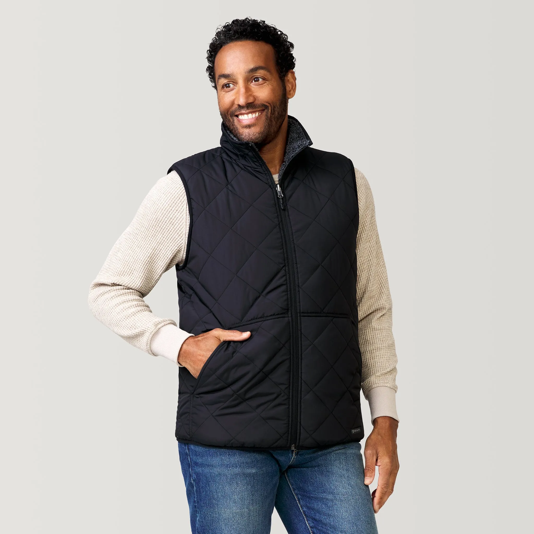 Men's Atlas Quilted Reversible Sherpa Vest