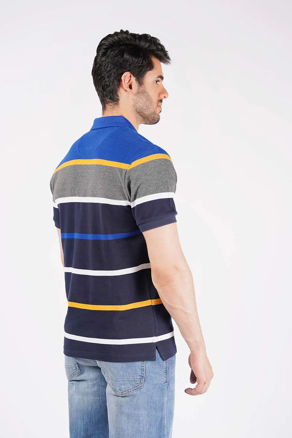 Men's Short Sleeves Yarn Dyed Polo