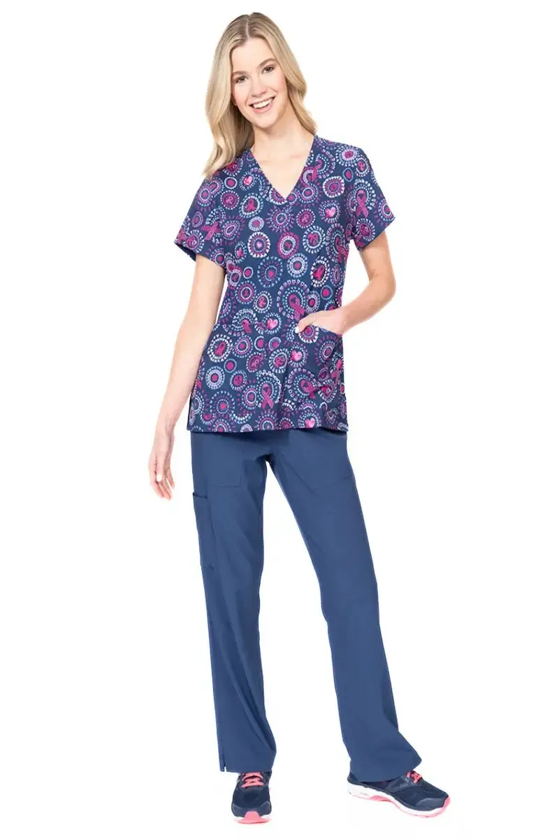 Meraki Sport Women's Print Scrub Top | Girl Power