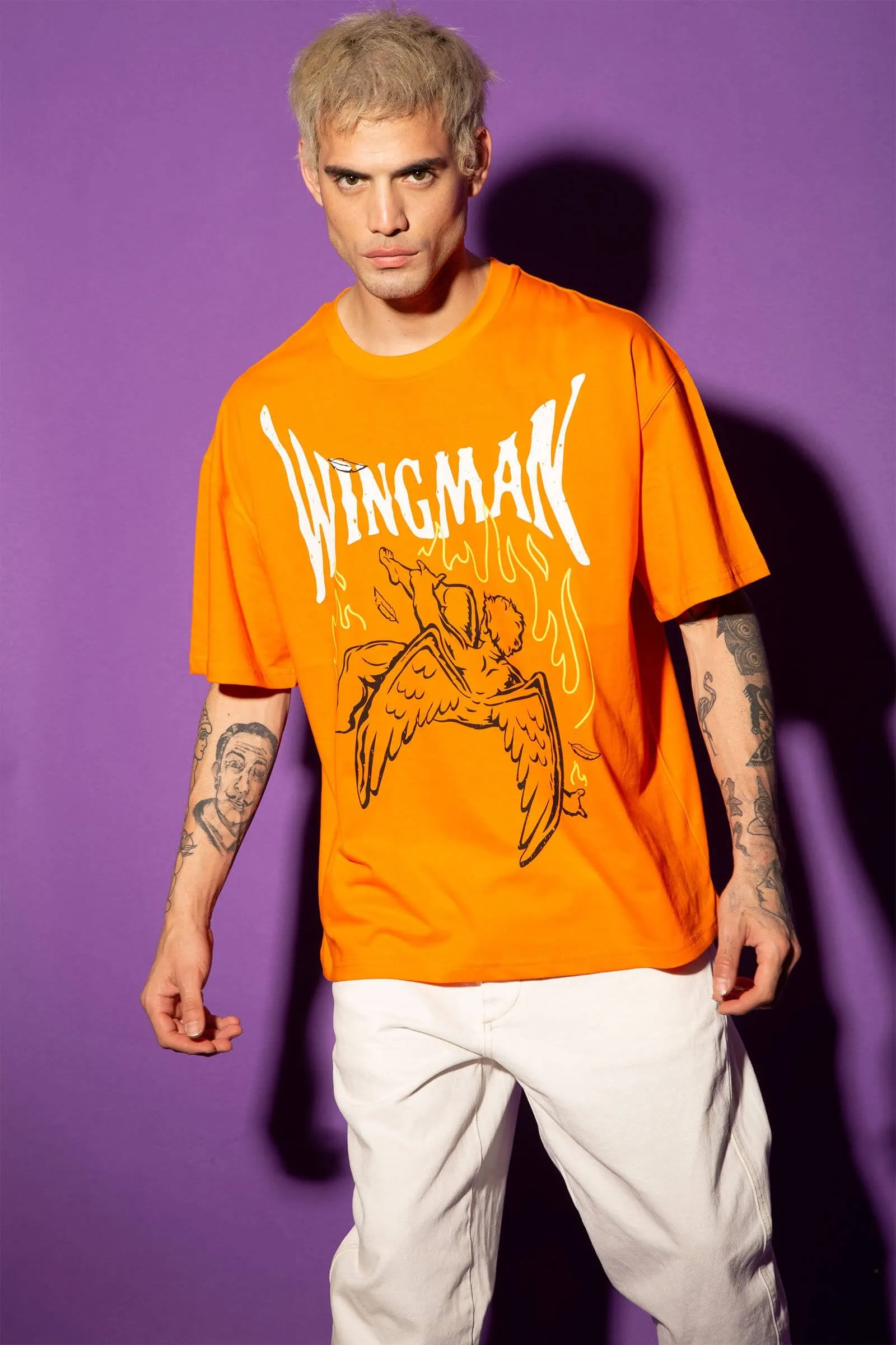 Orange Wingman Oversized T-Shirt