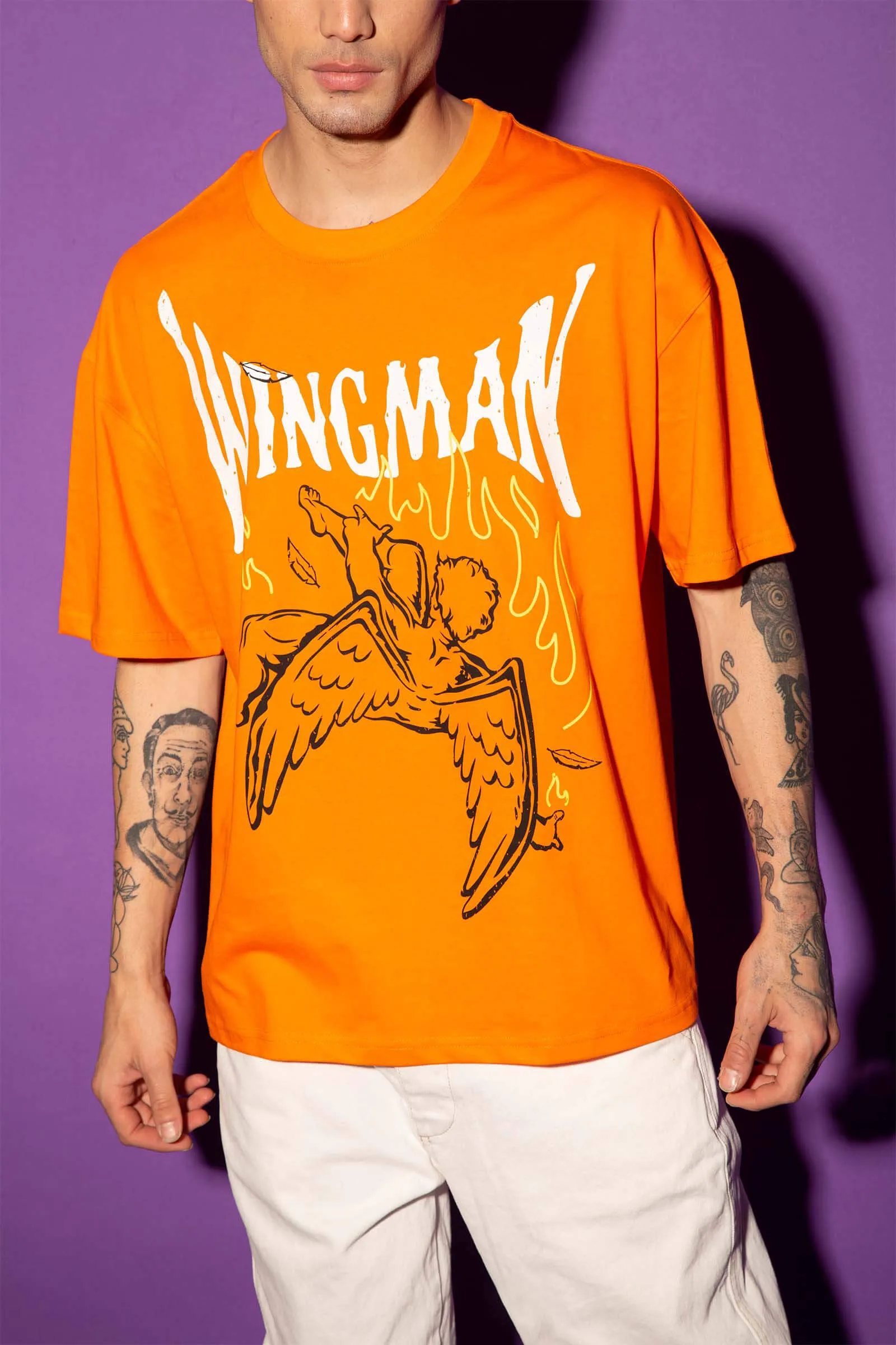 Orange Wingman Oversized T-Shirt