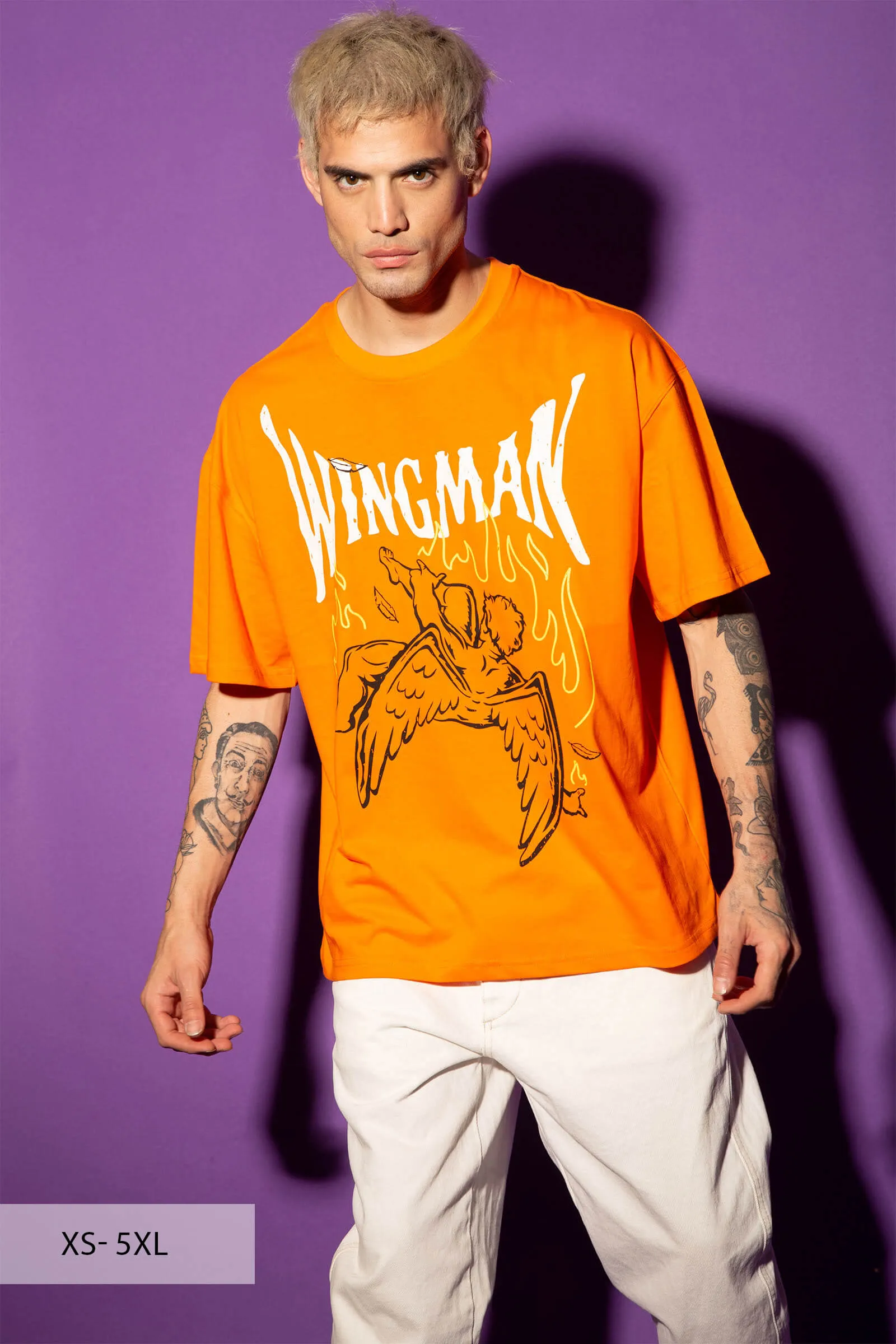 Orange Wingman Oversized T-Shirt