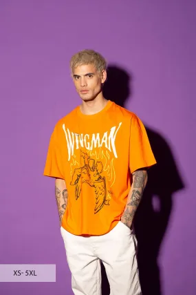 Orange Wingman Oversized T-Shirt