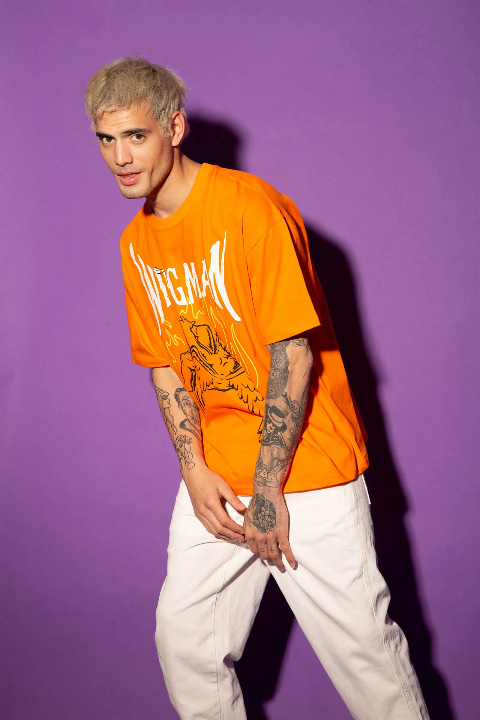 Orange Wingman Oversized T-Shirt