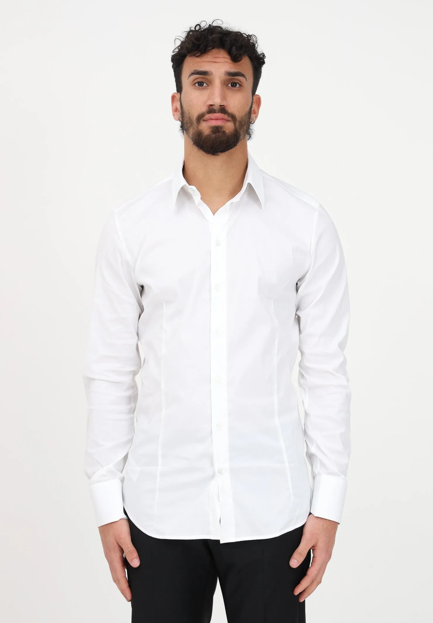 Shirt in stretch cotton poplin